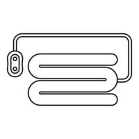 Electric blanket device icon, outline style vector