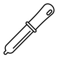 Lab pipette icon, outline style vector