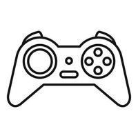 Retro game joystick icon, outline style vector