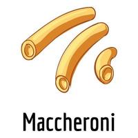 icono de maccheroni, estilo de dibujos animados vector