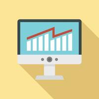 Solving business strategy icon, flat style vector