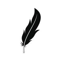 Feather icon, simple style vector