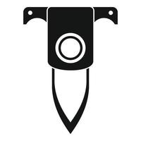 icono de cuchillo de buceo, estilo simple vector