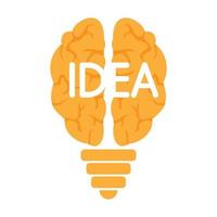 logotipo de idea mental, estilo plano vector