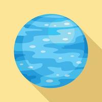 Uranus icon, flat style vector