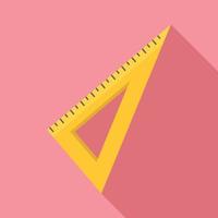 Angle ruler icon, flat style vector