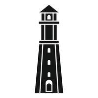 Radar lighthouse icon, simple style vector