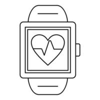 Man smartwatch icon, outline style vector