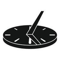 antiguo icono de reloj de sol, estilo simple vector