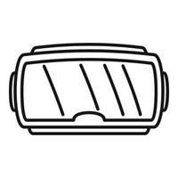 Lens game goggles icon, outline style vector