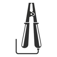 Car lighting cables icon, simple style vector