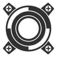 Gearbox releaser icon, simple style vector