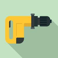 Power drill icon, flat style vector