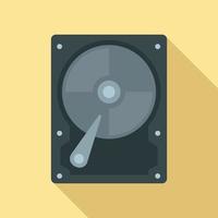 Hard disk icon, flat style vector