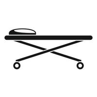 Forensic laboratory cart desk icon, simple style vector