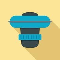 Dosing pool device icon, flat style vector