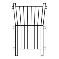 Beach deck chair icon, outline style vector