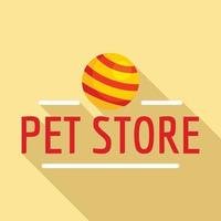 logotipo de la tienda de juguetes para mascotas, estilo plano vector