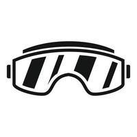 Ski goggles icon, simple style vector