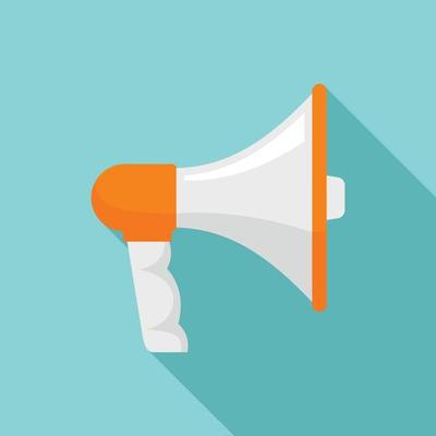 Hand speaker icon, flat style 14410449 Vector Art at Vecteezy Hand speaker icon, flat style 14410449 Vector Art at Vecteezy