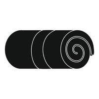 Rolled towel icon, simple style vector