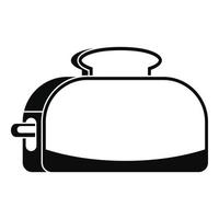 Metal toaster icon, simple style vector