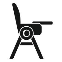 Baby eat seat chair icon, simple style vector