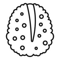 Diet lychees icon, outline style vector