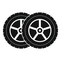 Car tyre icon, simple style. vector