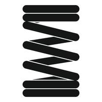 Elastic spring wire icon, simple style vector