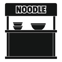 Noodle selling icon, simple style. vector