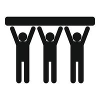 Strong teamwork icon, simple style vector