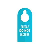 Do not disturb tag icon, flat style vector