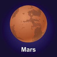 Mars planet icon, isometric style vector