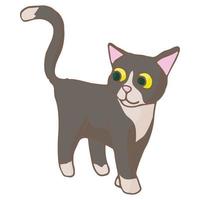 Cat icon, cartoon style vector