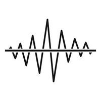 icono de radio de voz de ecualizador, estilo negro simple vector