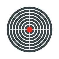Aim target icon, flat style vector