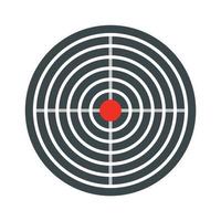 Aim target icon, flat style vector