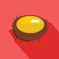 Sea urchin icon, flat style vector