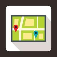 Geo location of taxi icon, flat style vector