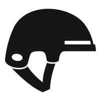 icono de casco de esquí, estilo simple vector