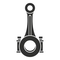 Piston connecting rod shaft icon, simple style vector