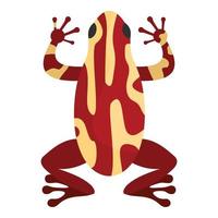 Frog icon, cartoon style vector