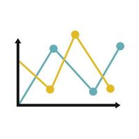 diagrama de línea icono vector plano