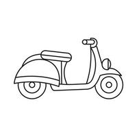 Motorbike icon, outline style vector