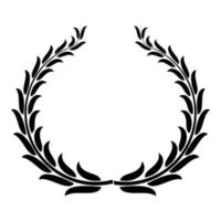 Winning wreath icon, simple style vector