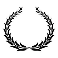 Winning wreath icon, simple style vector