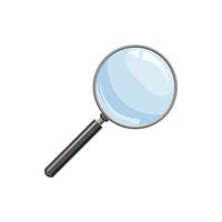 Magnifying, glass icon in cartoon style vector