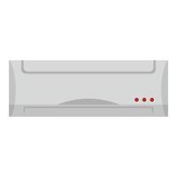 Big heater icon, flat style vector