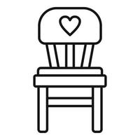 Cute kid chair icon, outline style vector